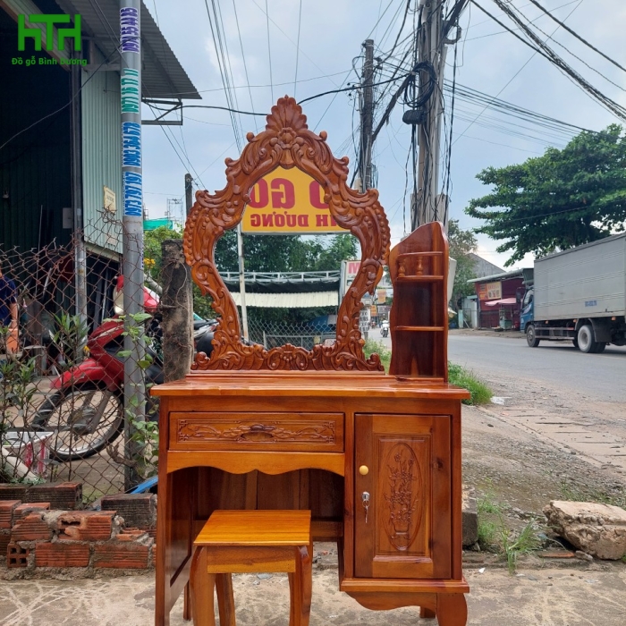 Bàn phấn 80 gỗ tràm bông vàng 