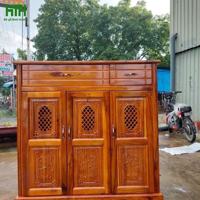 TỦ GIÀY DÉP GỖ TRÀM BÔNG VÀNG 