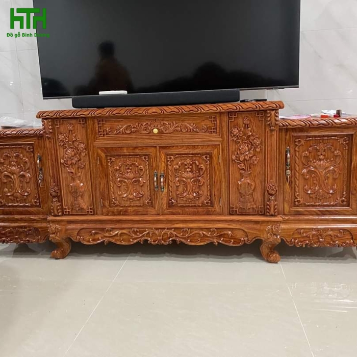 KỆ TI VI GỖ HƯƠNG ĐÁ 2M2 