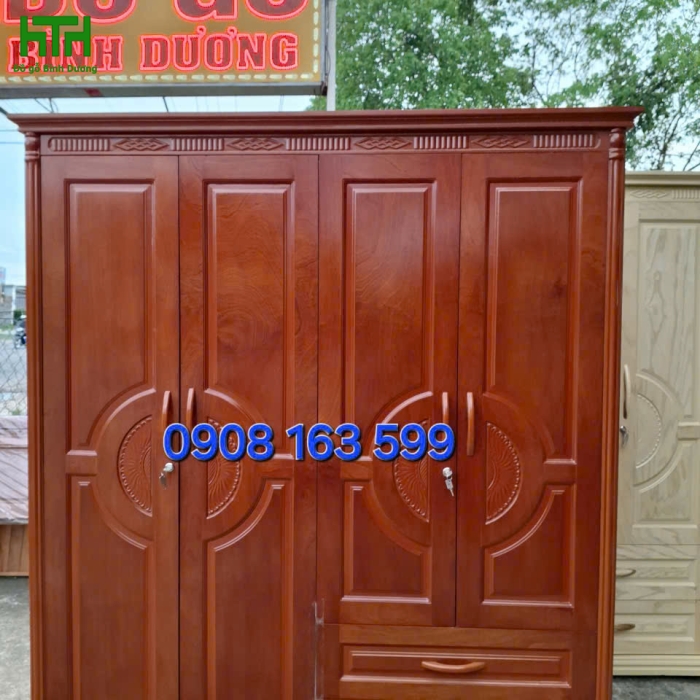 TỦ ÁO PHỦ XOAN 4 CÁNH 